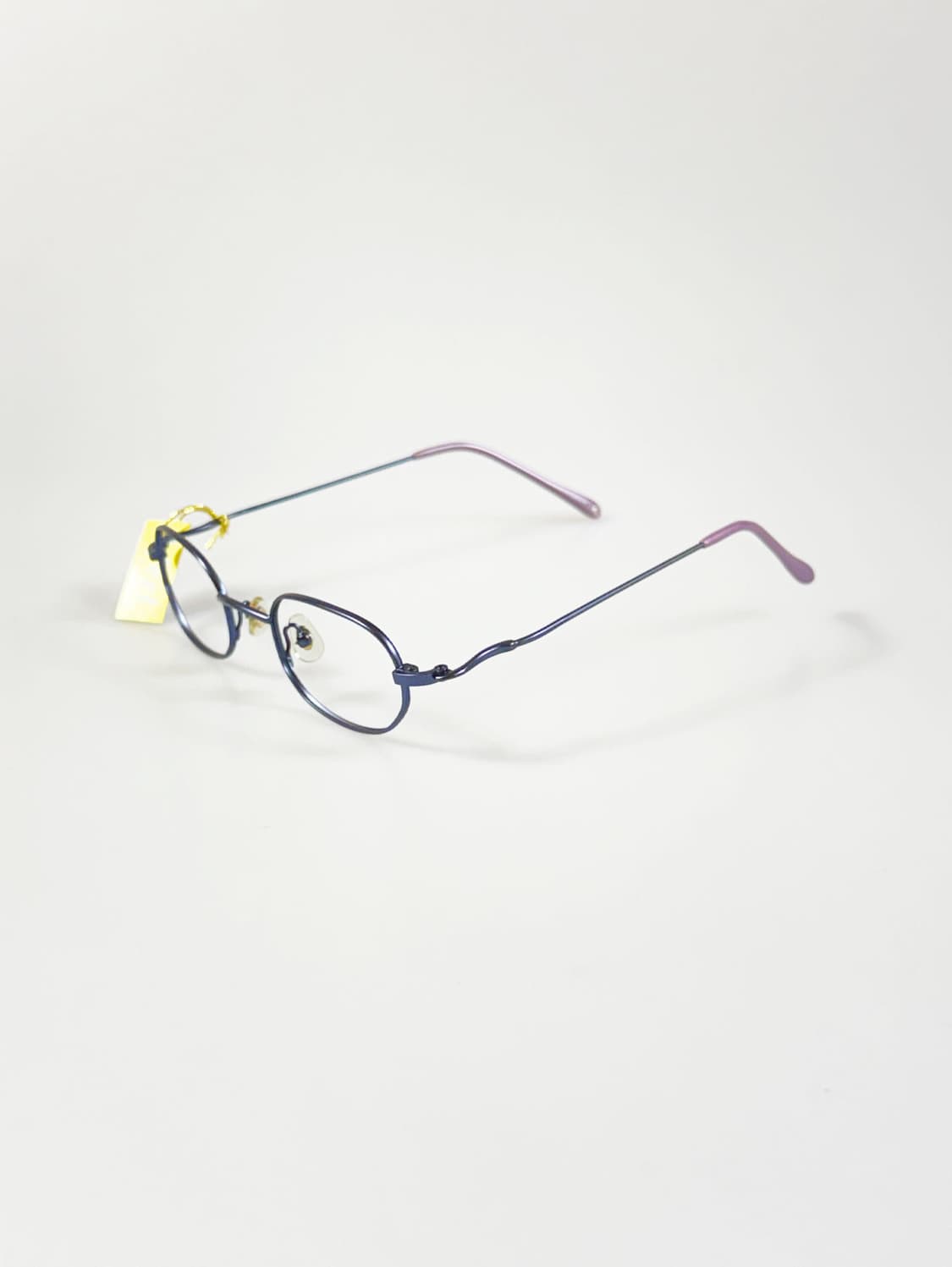 90s FEEL 블루 메탈 슬림 스퀘어 빈티지 안경 상품이미지3