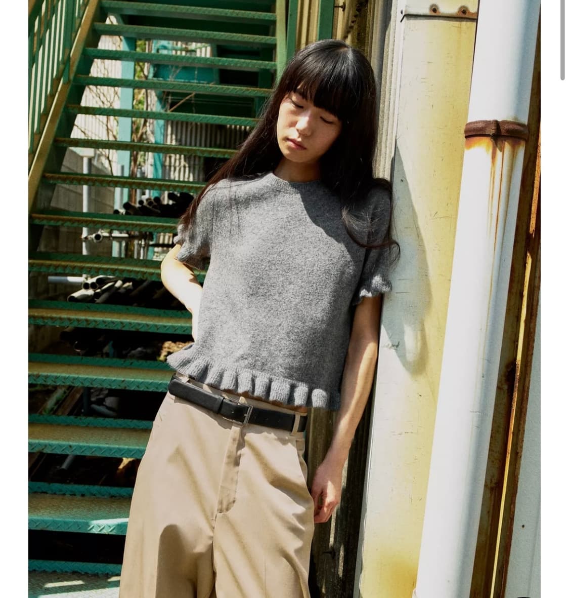 자라 프릴 반소매 니트 스웨터 상품이미지2