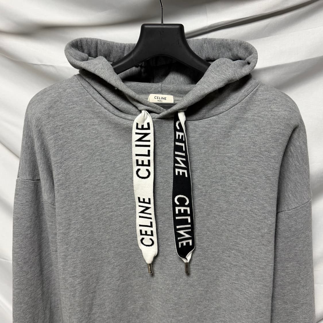 [S+급/XL] 셀린느 루즈 코튼 후드티 그레이 상품이미지2