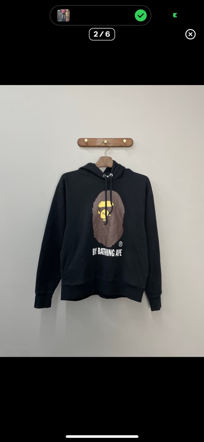 베이프 빅페이스로고 블랙 후드티 A3509 상품이미지2