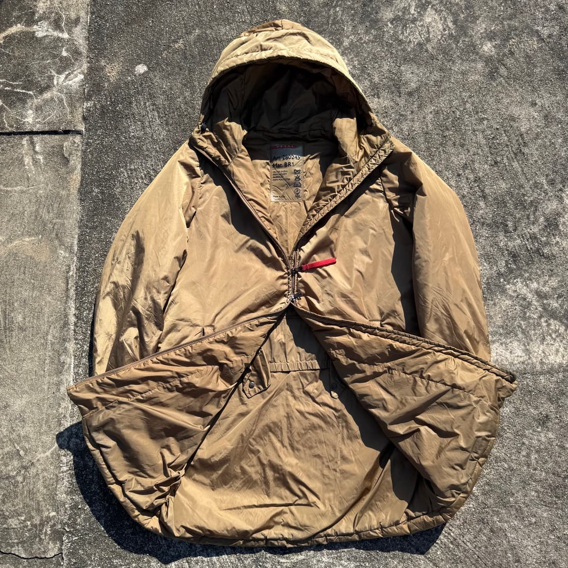 [M~L] Prada Sport 프라다스포츠 후드 롱 패딩 코트 상품이미지2