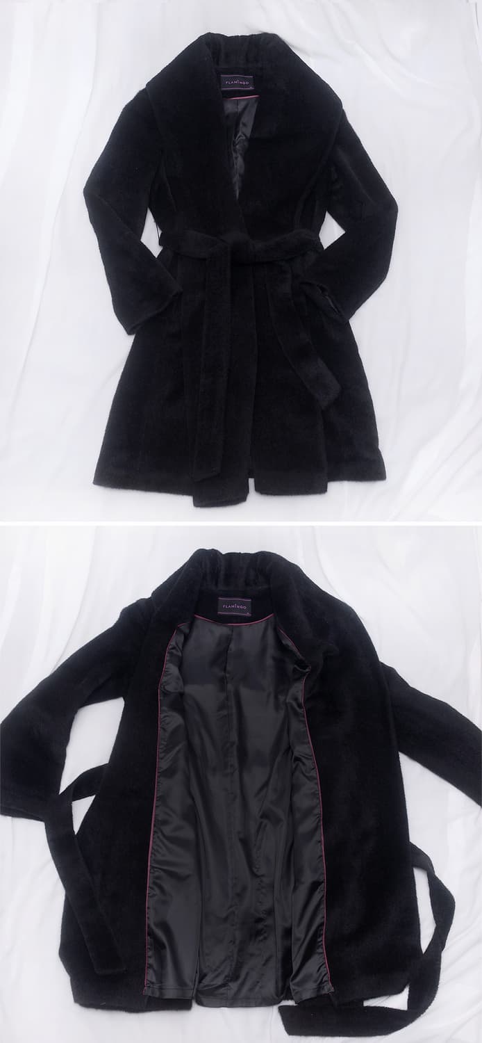 플라밍고 이태리 수리알파카 와이드 숄카라 로브 코트 (M / 55-77) 상품이미지2