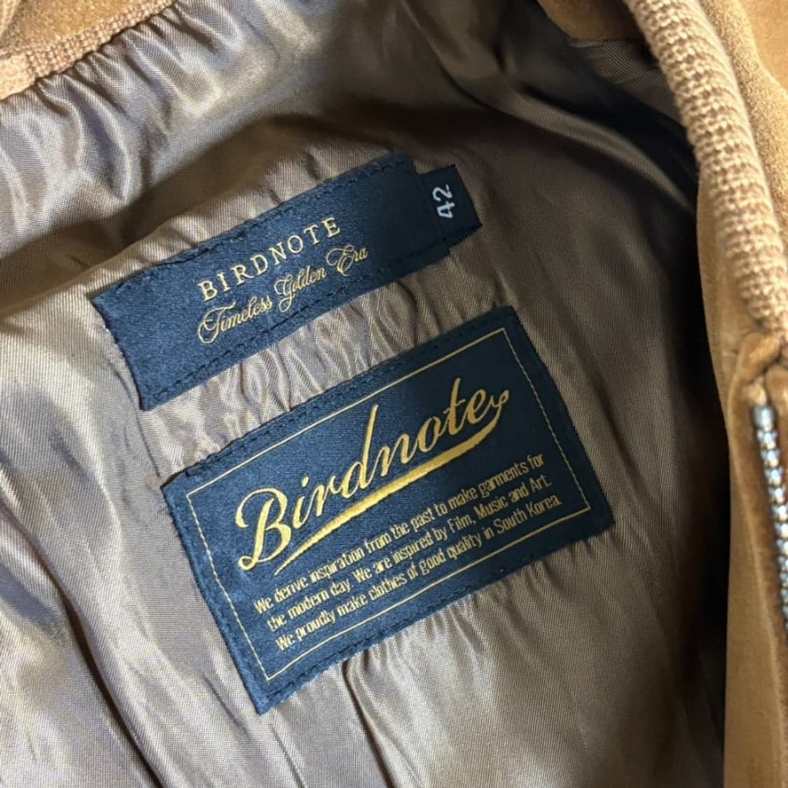 버드노트 티백 스웨이드자켓 42size 상품이미지3