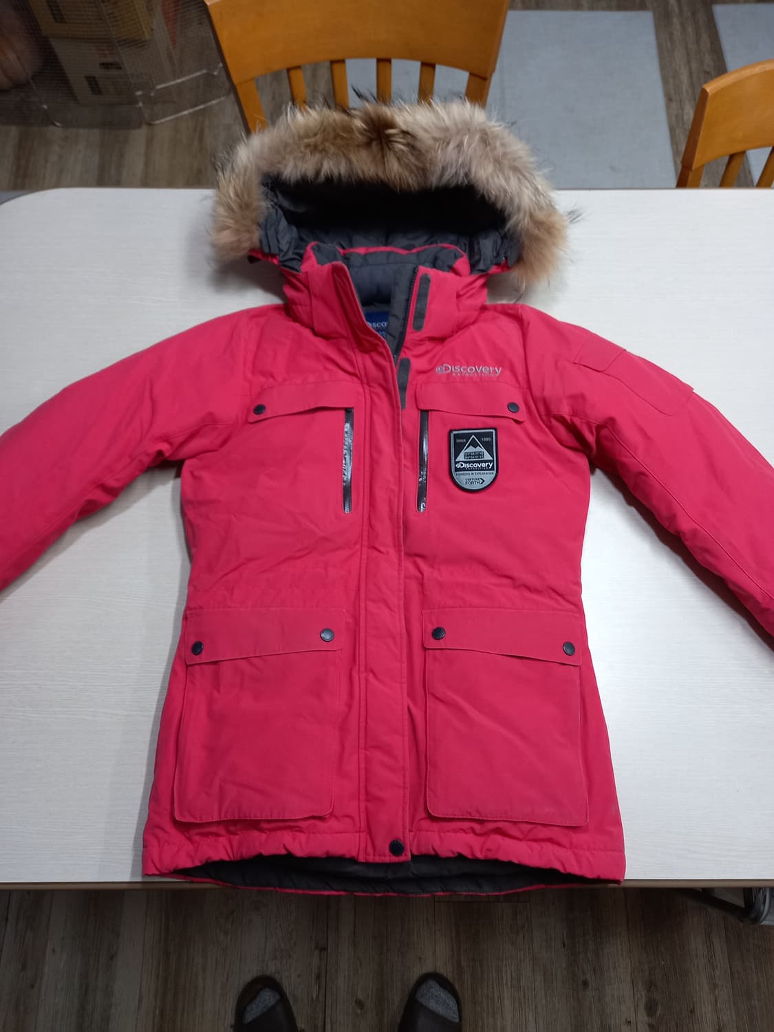 M90 디스커버리 구스다운 하프패딩 피치핑크 M-974  상품이미지1