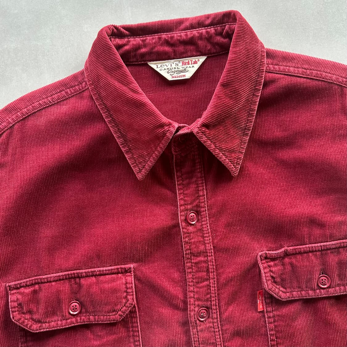 [M]리바이스 Levi's 버건디 코듀로이 셔츠 상품이미지8