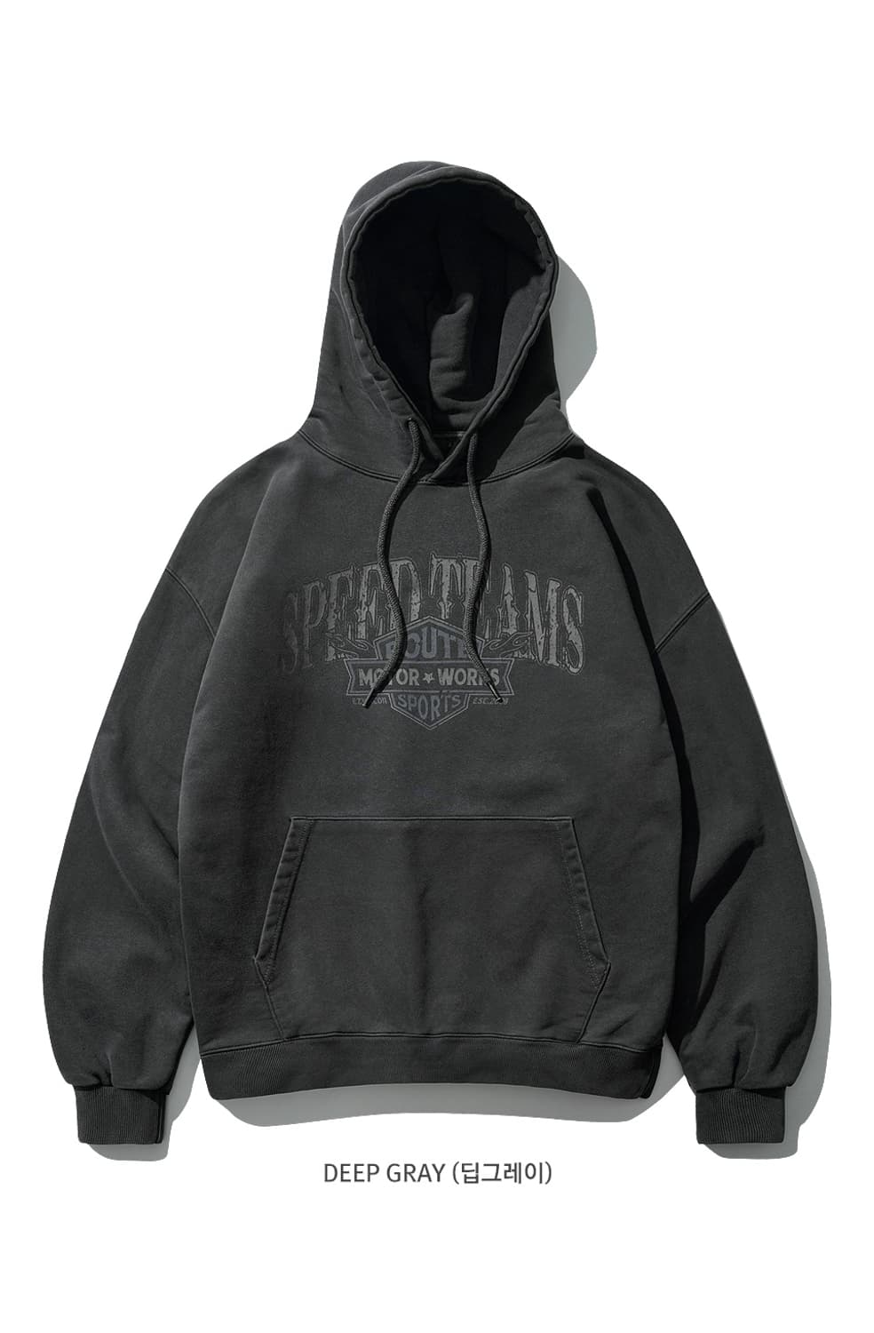 에즈카툰 스피드 피그먼크 후드 딥그레이 M사이즈 워싱 페이딩 상품이미지1