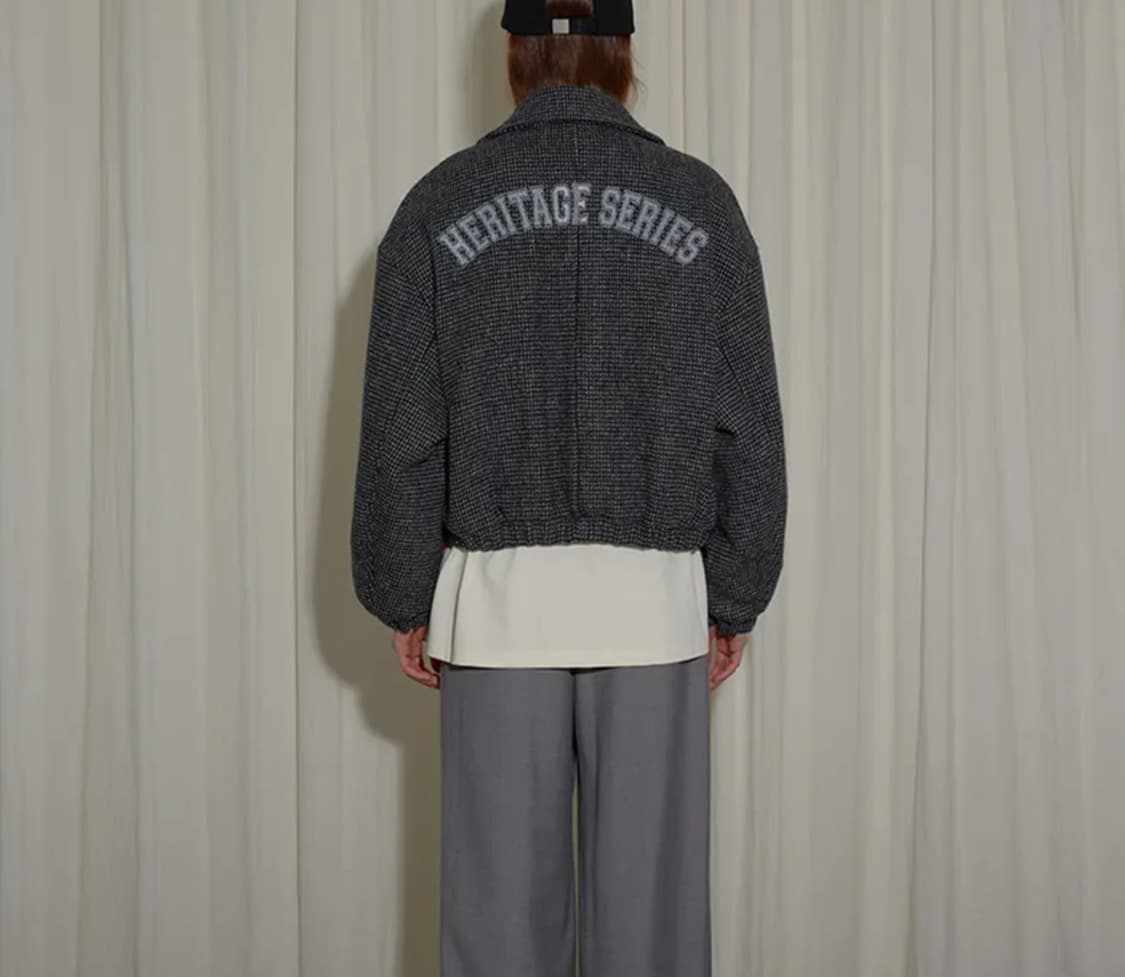 엔오르 체크 봄버 자켓 상품이미지2