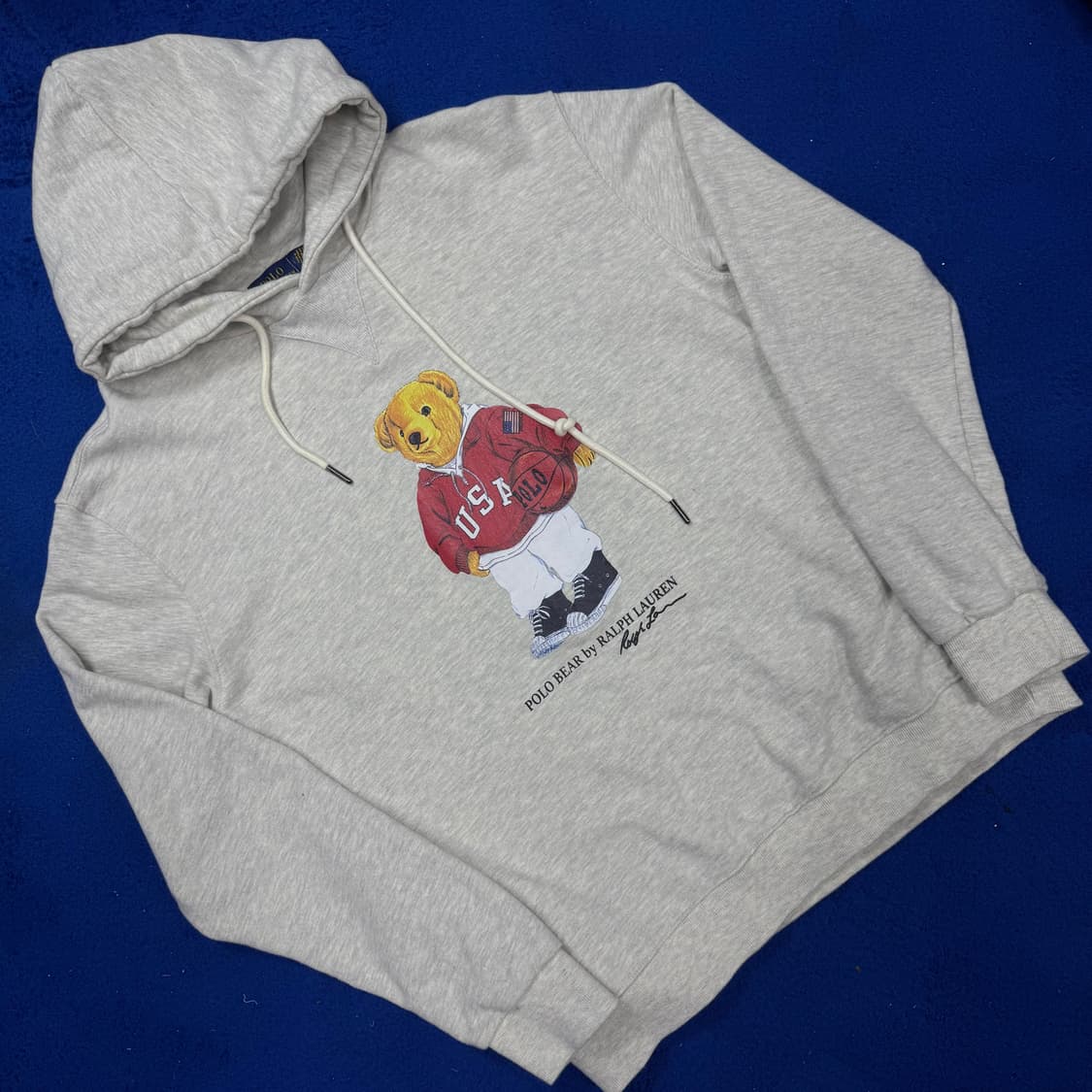 폴로랄프로렌 라이트 그레이 폴로베어 후드티 상품이미지1