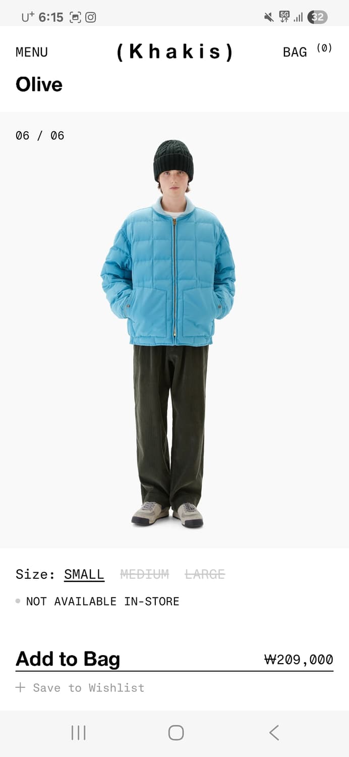 카키스 코듀로이 팬츠 올리브 블랙  M 상품이미지4