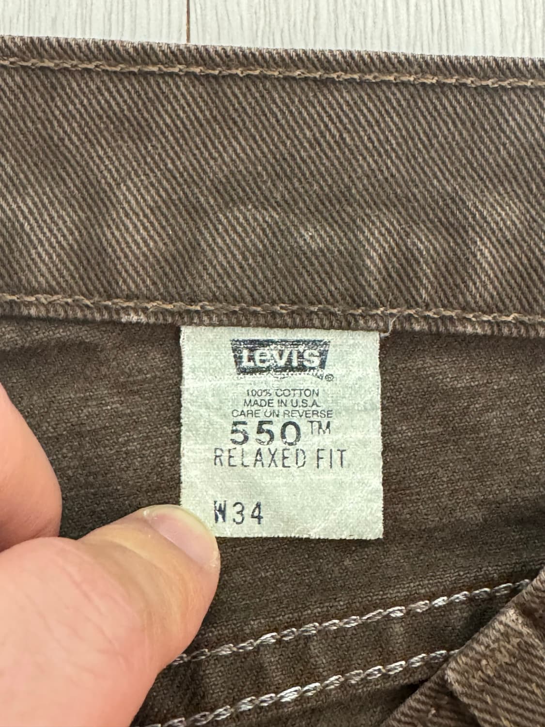 90s 빈티지 리바이스 550 브라운 (34, usa made) 상품이미지5