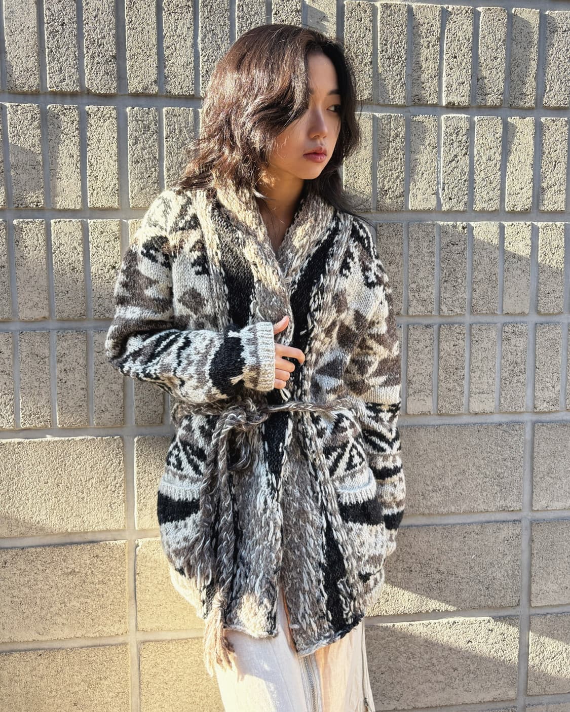 GOA 스트랩 디테일 코위찬 가디건 상품이미지4