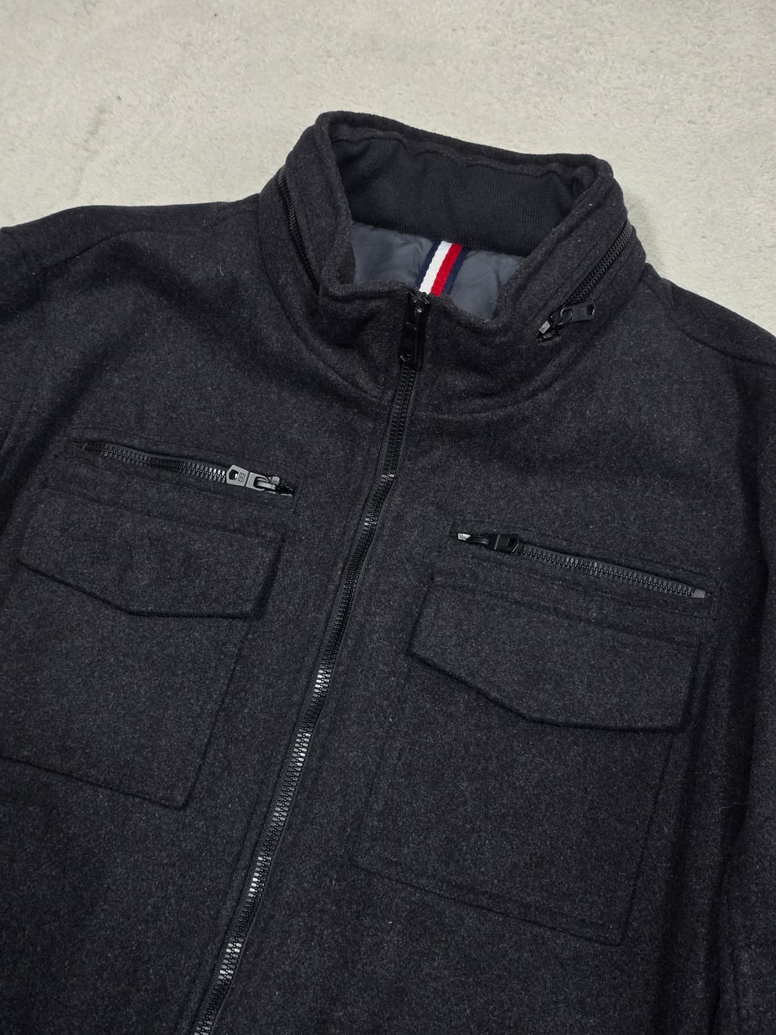 타미힐피거 블랙 울 블렌드 봄버 자켓 L사이즈 상품이미지5