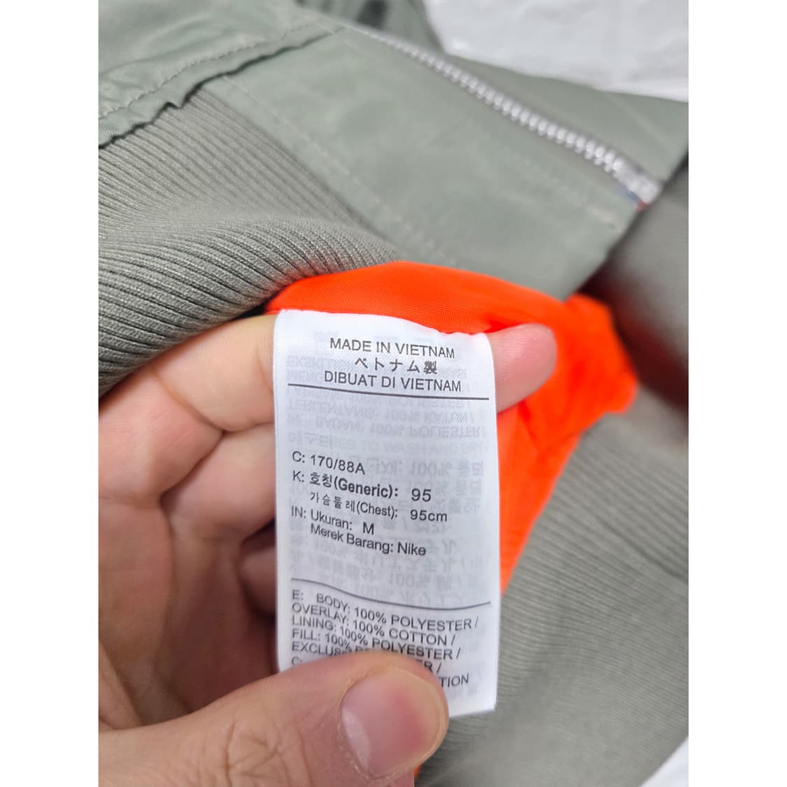 택포_ 나이키 nsw 펑크 봄버 카키 L 상품이미지3