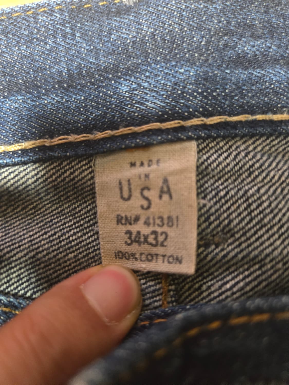 RRL 더블알엘 Made in USA 셀비지 데님 34x32 상품이미지6