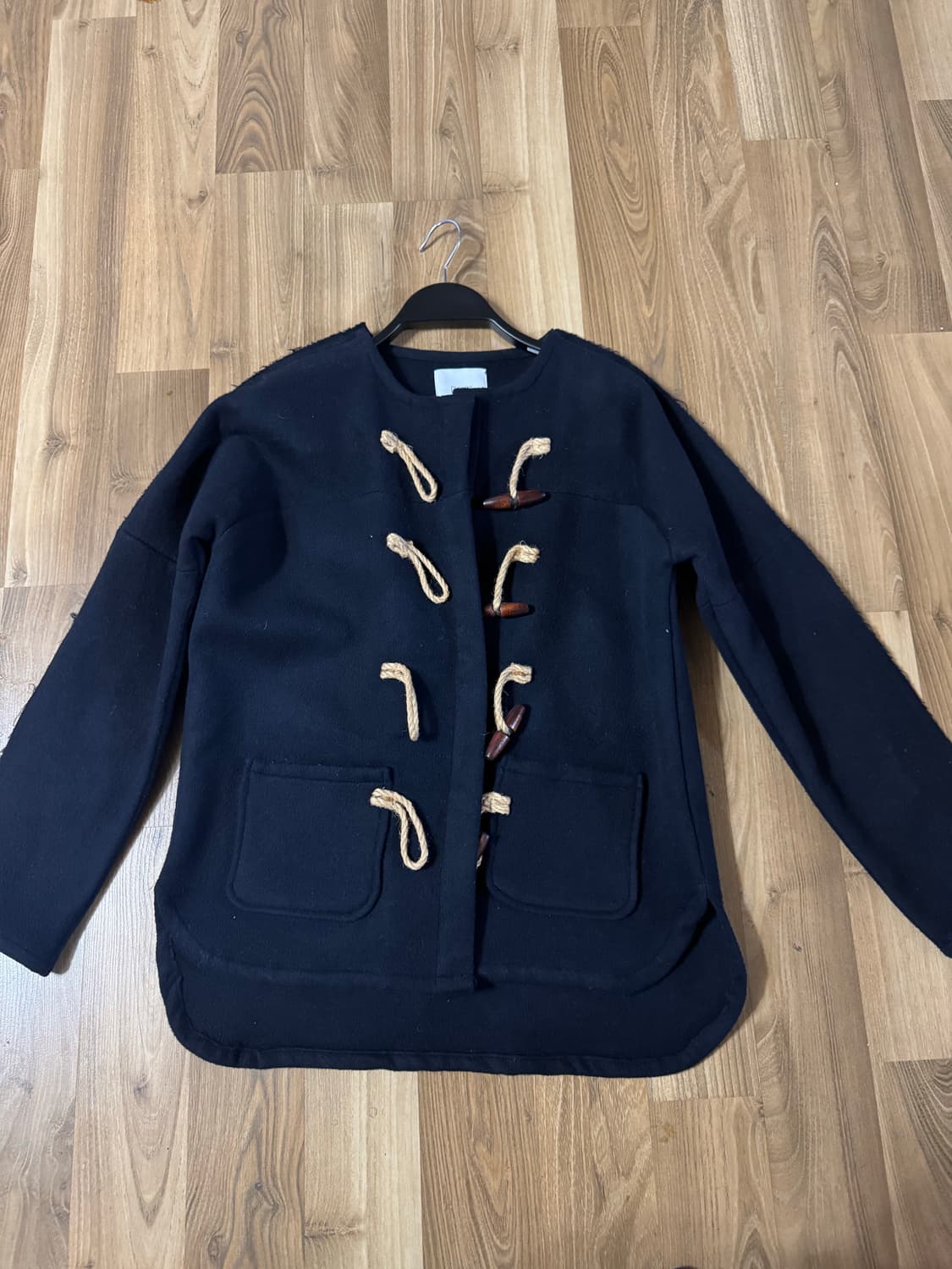 네이비 모직가디건 상품이미지1