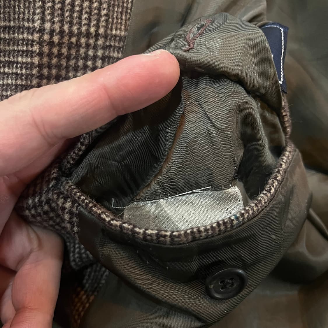 80~90s US 메이드 폴로 랄프로렌 체크 울 블레이저 상품이미지6