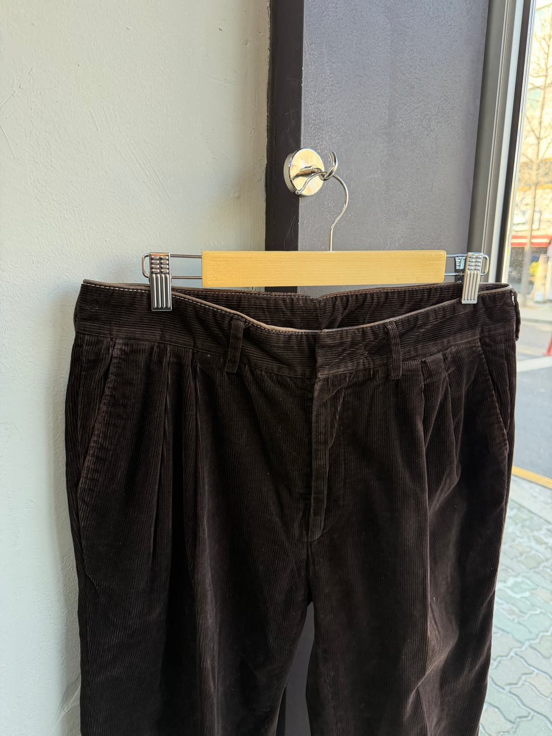 32/ 에르메스 코듀로이 투턱 팬츠 상품이미지3