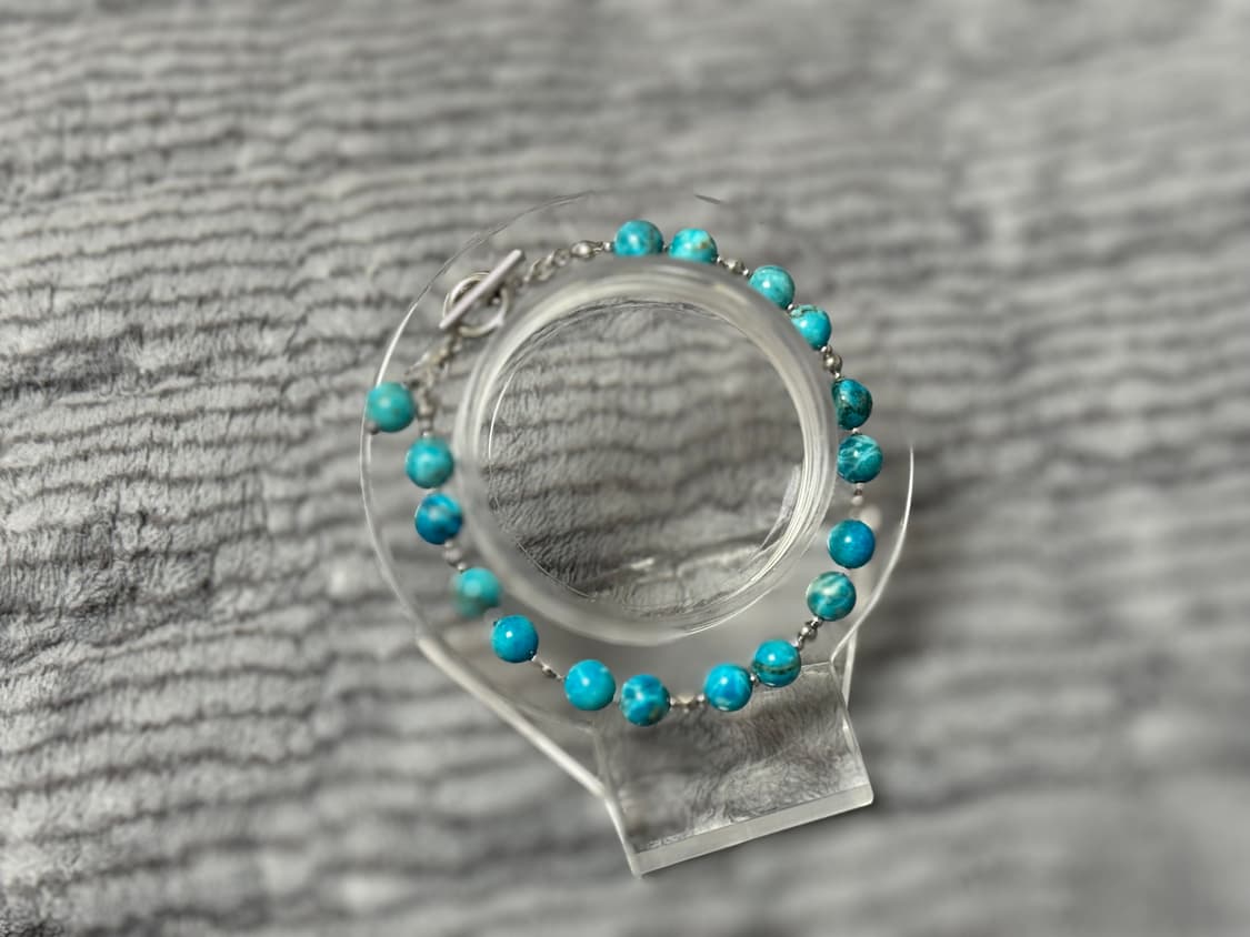 (TYPE-B) 천연석 아프리카 터키석 고급 원석팔찌 상품이미지2