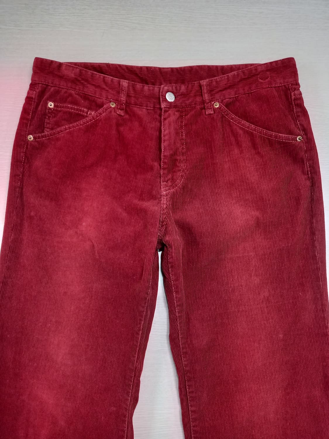 35 빈티지 TIME 코듀로이 와이드 면바지 버건디 35-229 상품이미지3