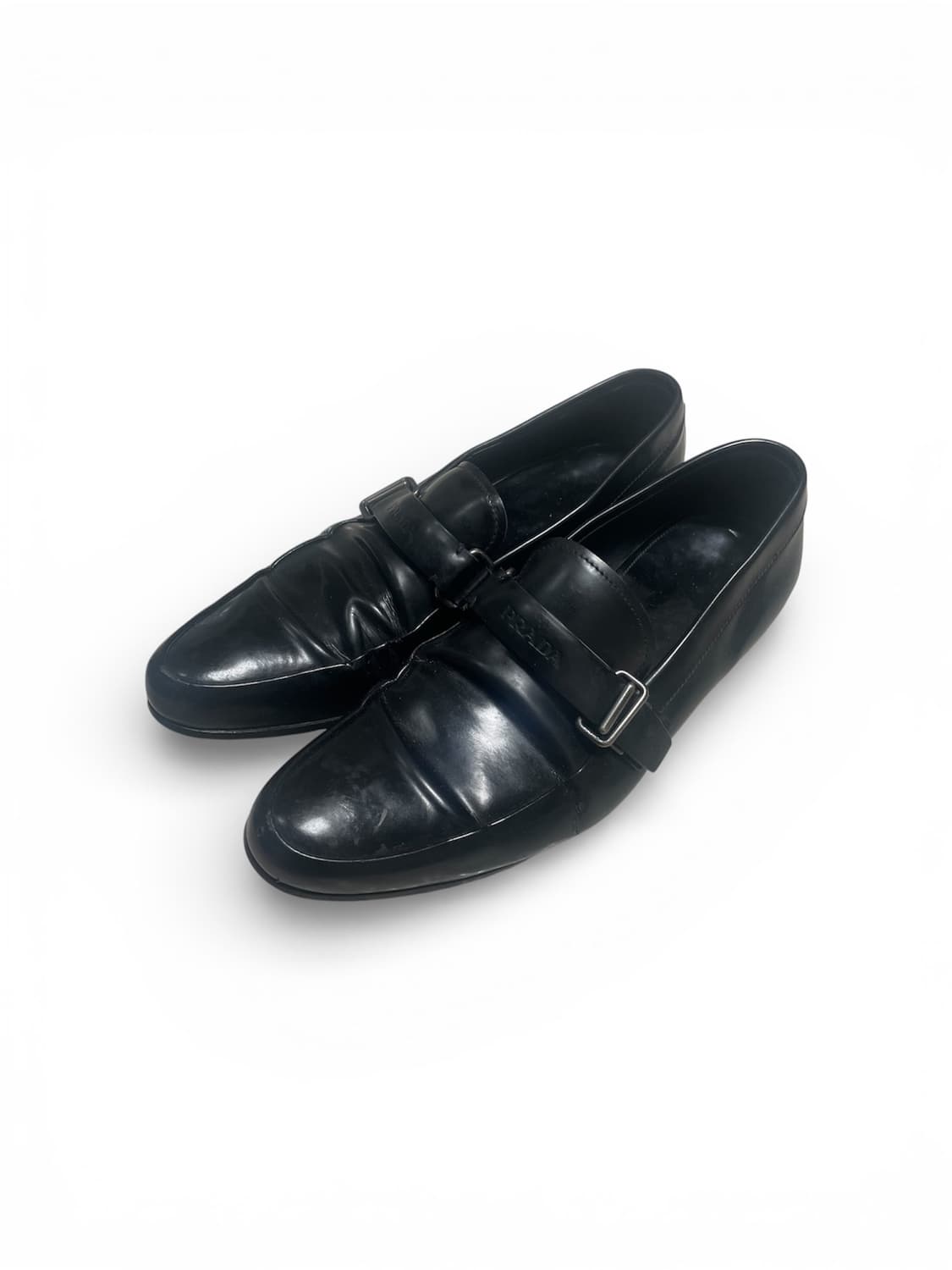 275) 프라다 로고 레더 가죽 로퍼 상품이미지1