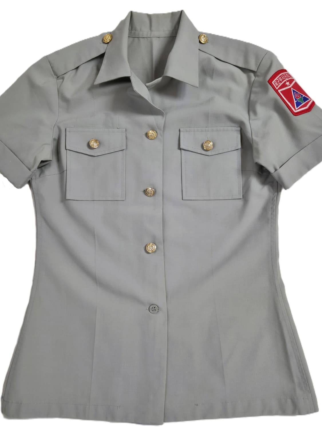 육군 구형 부사관학교 여군용 하계 정복 전투복 반팔 셔츠 셋트 (M) 상품이미지5
