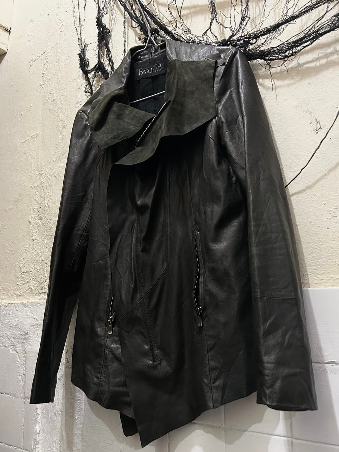 *rare* Basile 28 drape leather jacket 상품이미지2