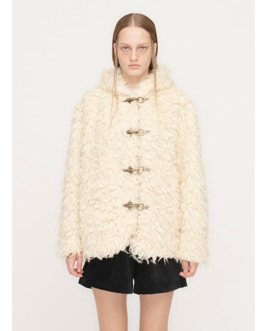 오픈와이와이 openyy 더오픈프로덕트 시어링 퍼 후드 더플자켓 상품이미지1