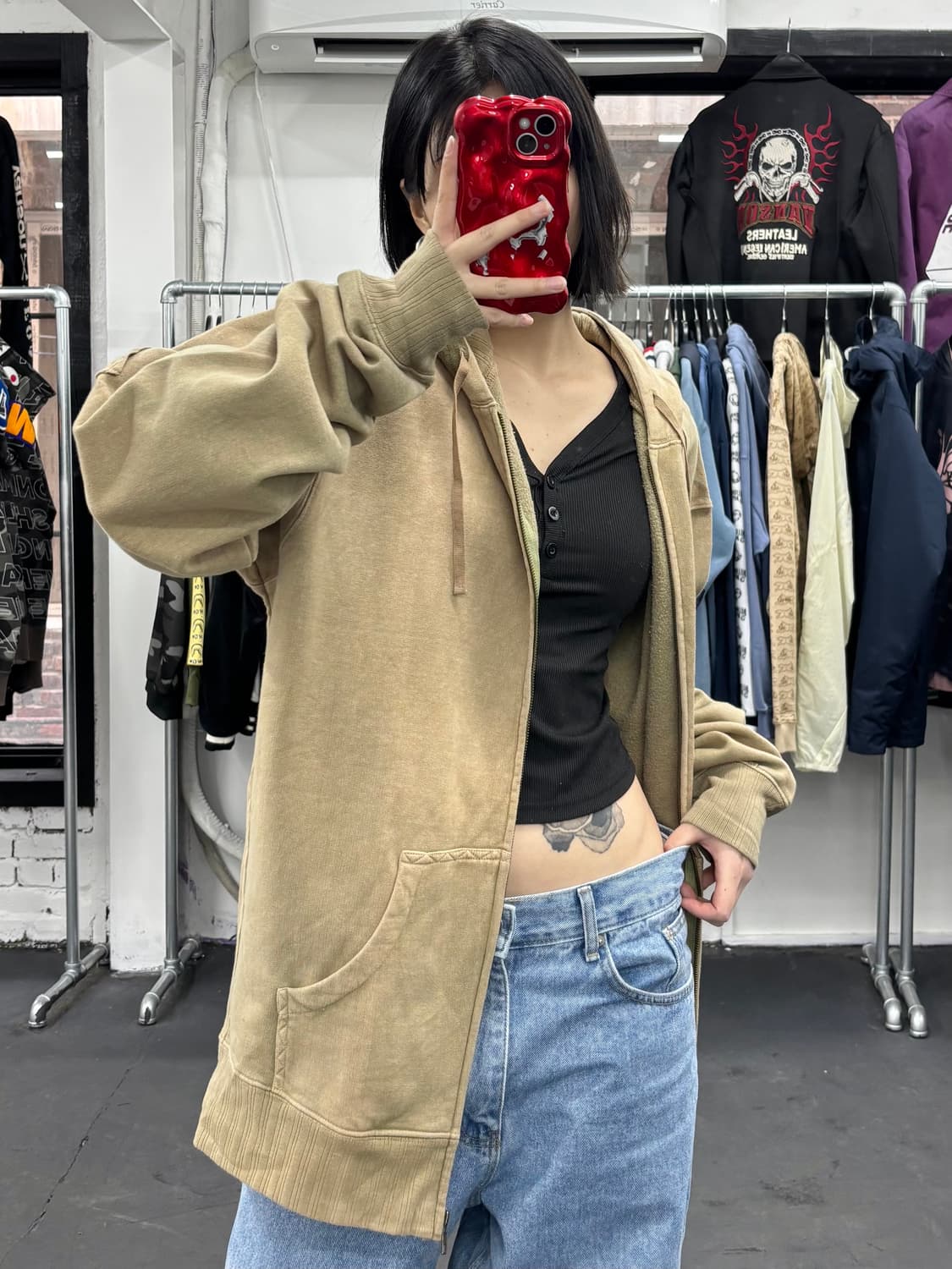 JPN 오리엔탈 프린팅 후드집업 상품이미지4