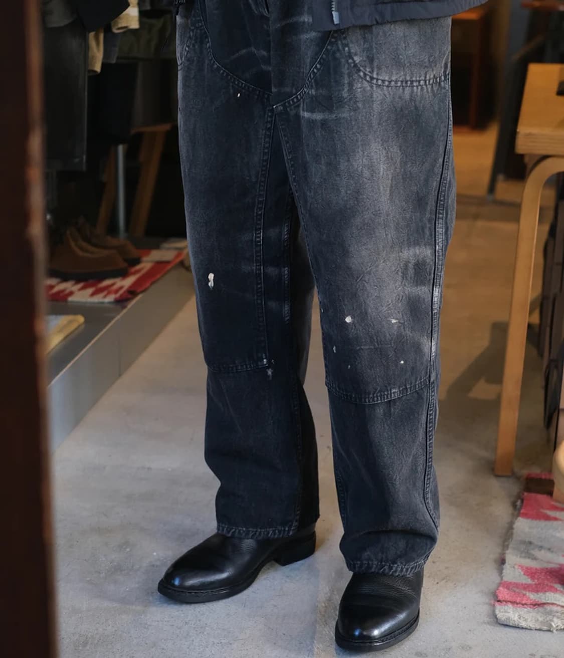 [3]25AW 헤릴 덕 페인터 팬츠 블랙 상품이미지2