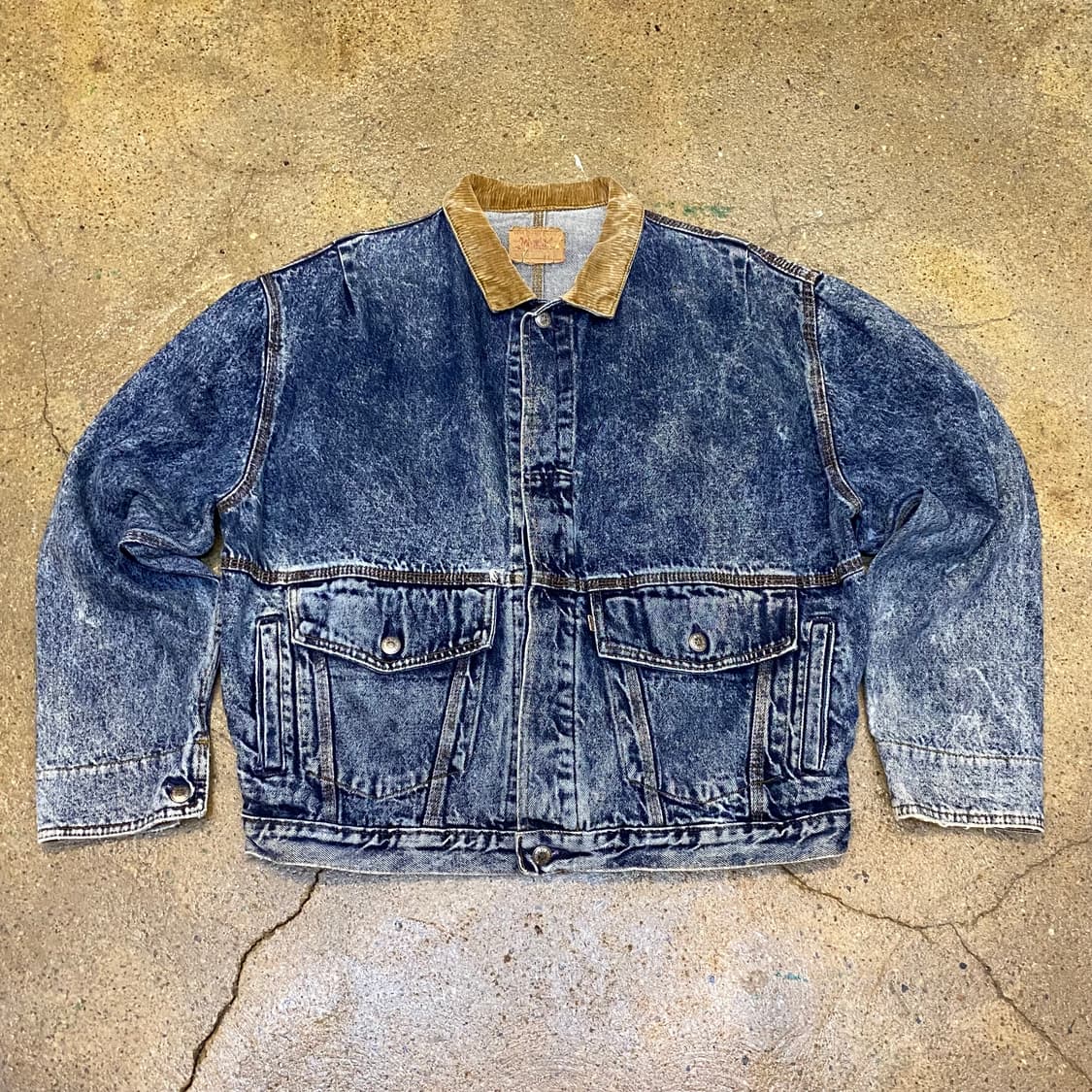 레어 90s Made in USA 빈티지 리바이스 블루종 데님자켓 청자켓 상품이미지1