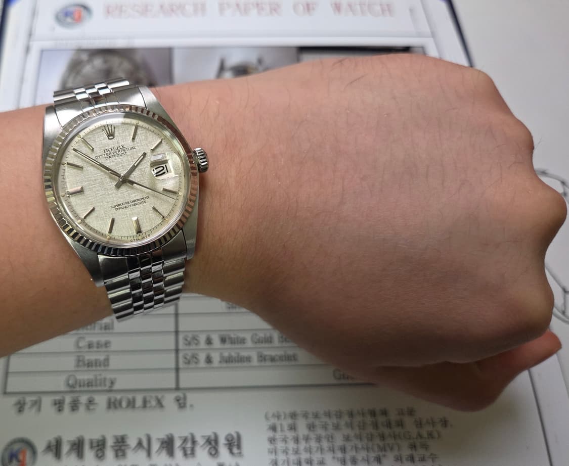빈티지 롤렉스 데이저스트 Ref.1601 실버보카시 통줄 쥬빌리줄 (감정 상품이미지9