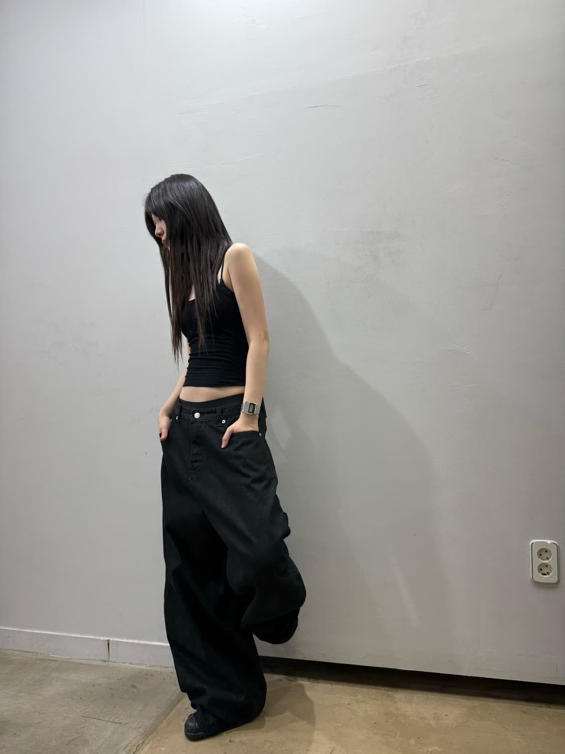 레오파드 디테일 카펜터 벌룬 데님팬츠 상품이미지5