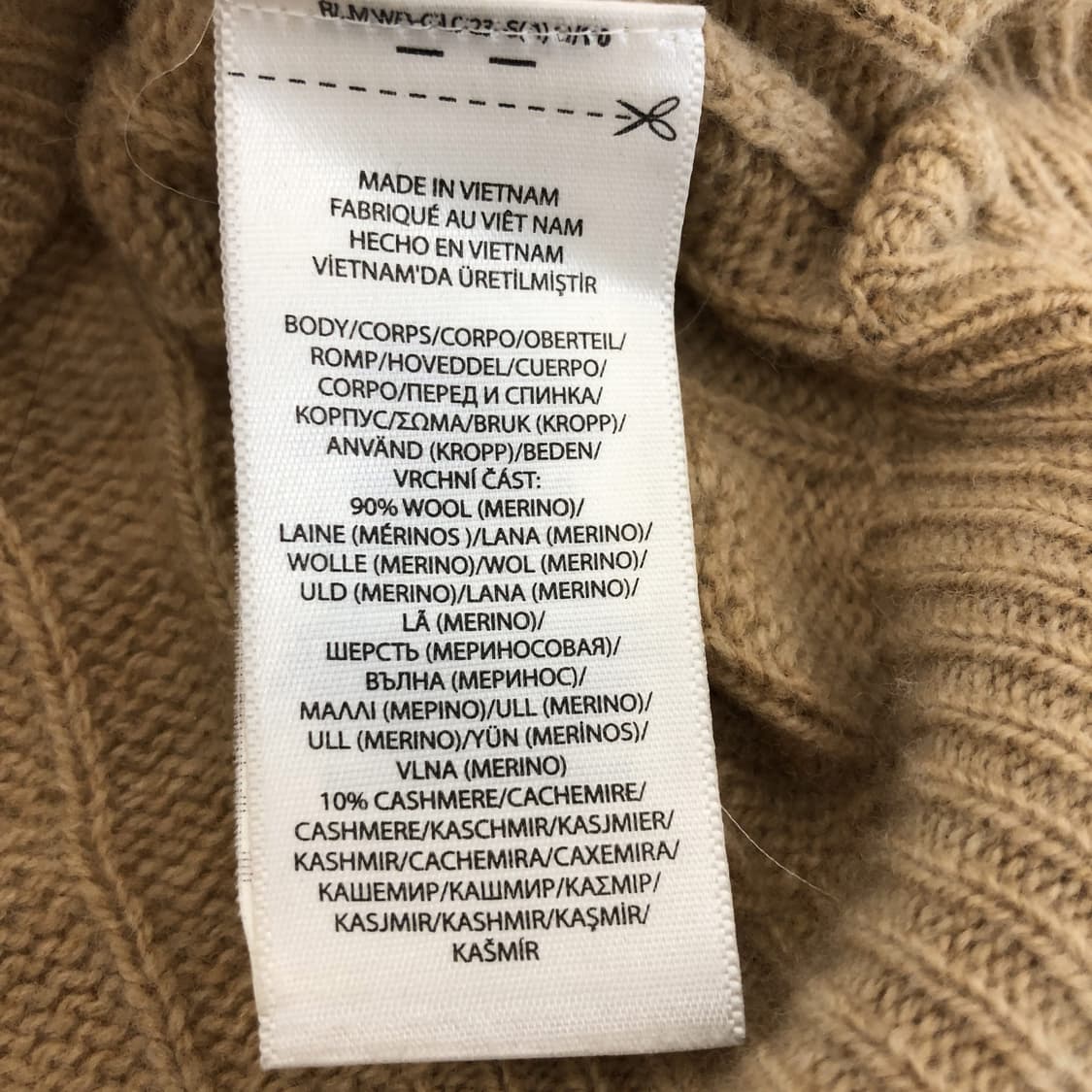 폴로 랄프로렌 메리노울 캐시미어 상위라인 케이블니트 XS  상품이미지6