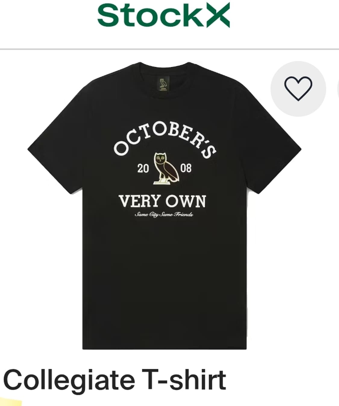 DRAKE OVO Collegiate T-shirt
드레이크 녹타 상품이미지1