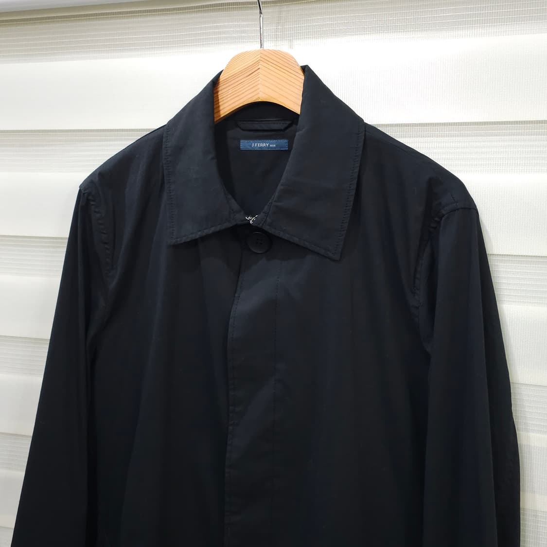일본 J.FERRY MEN 블랙 코튼 싱글코트- M-L 상품이미지2