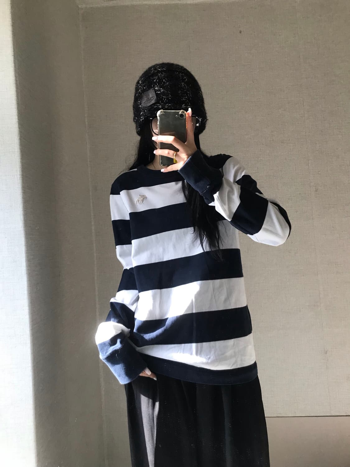 아베크롬비 네이비 스트라이프 롱슬리브 상품이미지4