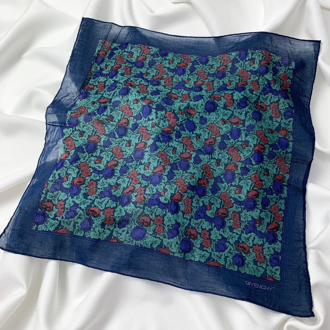 [정품] 지방시 플라워 패턴 스카프 손수건 반다나 상품이미지1