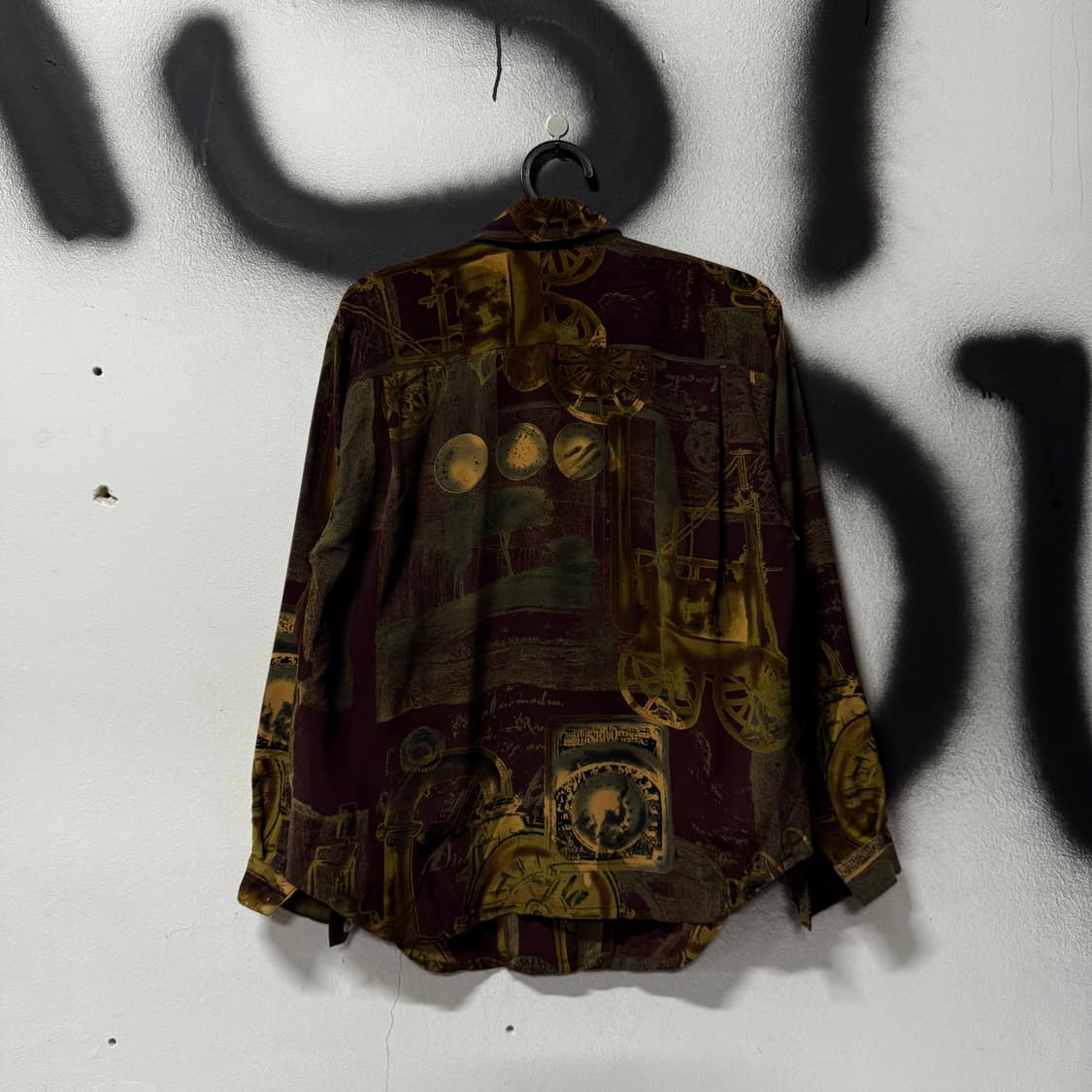 VTG 빈티지 에스닉 풀 패턴 더블 포켓 블라우스 셔츠 상품이미지2