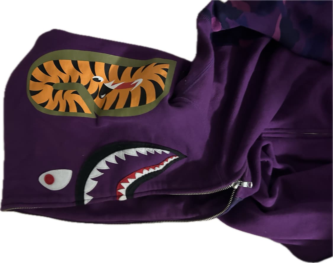 베이프 후드집업 퍼플 xl 상품이미지3