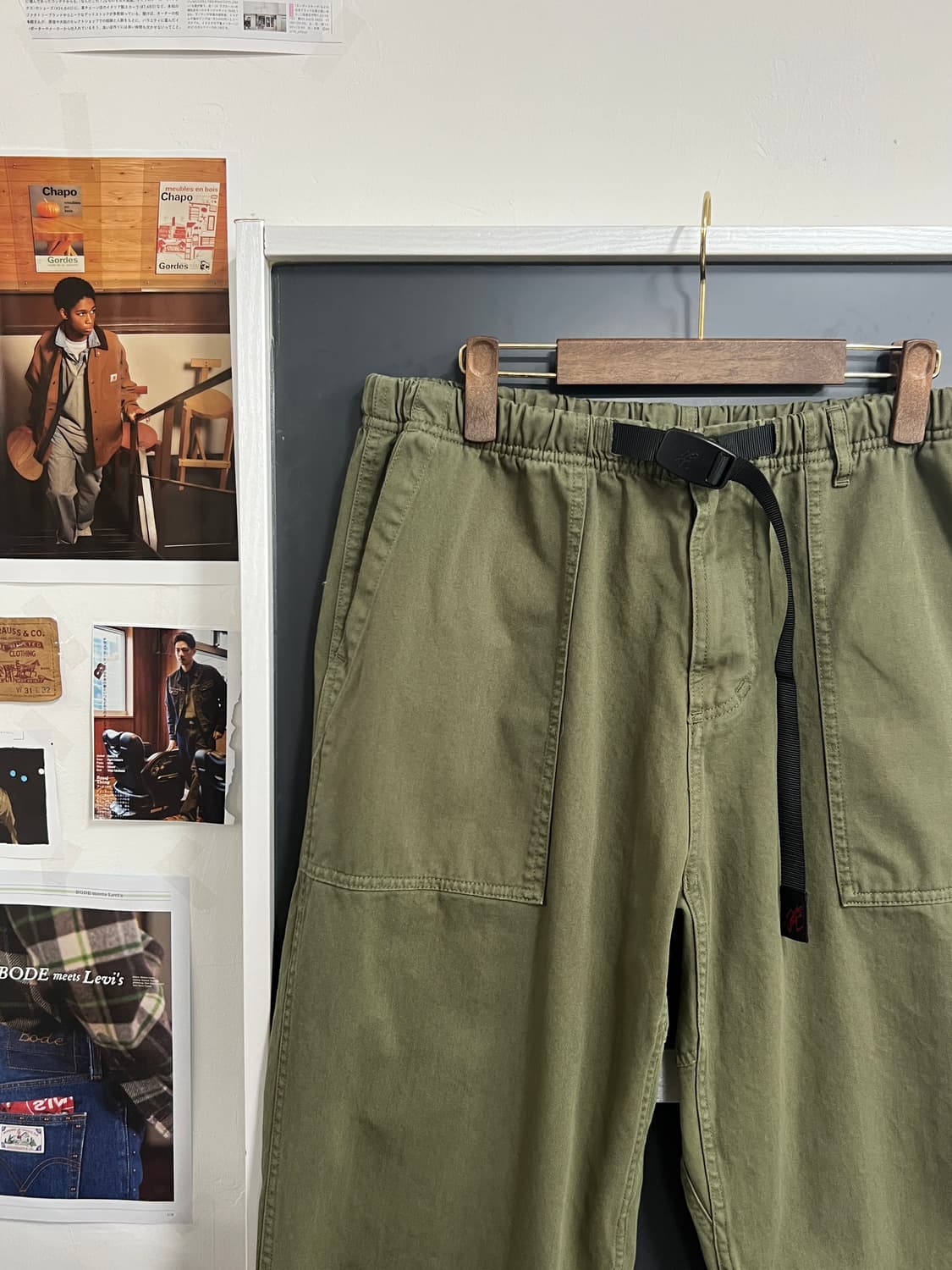 Gramicci 그라미치 루즈 테이퍼드 카키 팬츠 상품이미지2