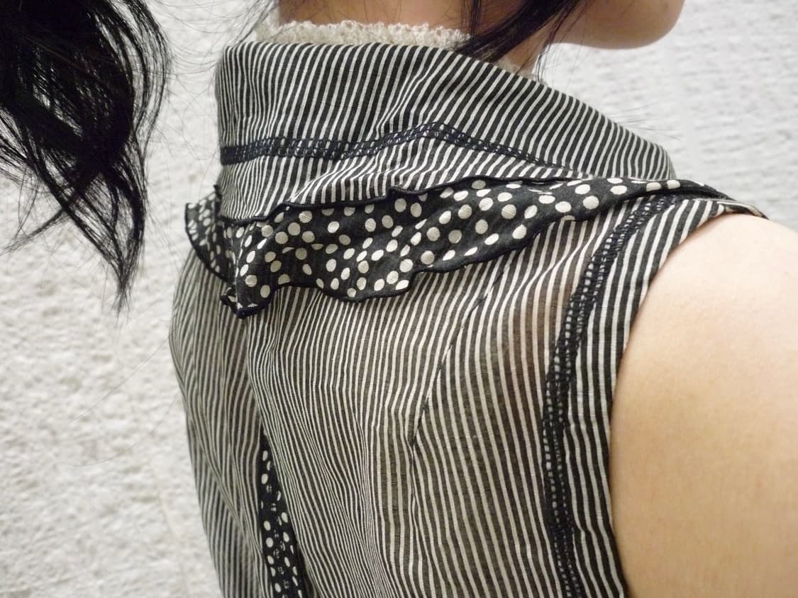 Dot frill summer vest 상품이미지3