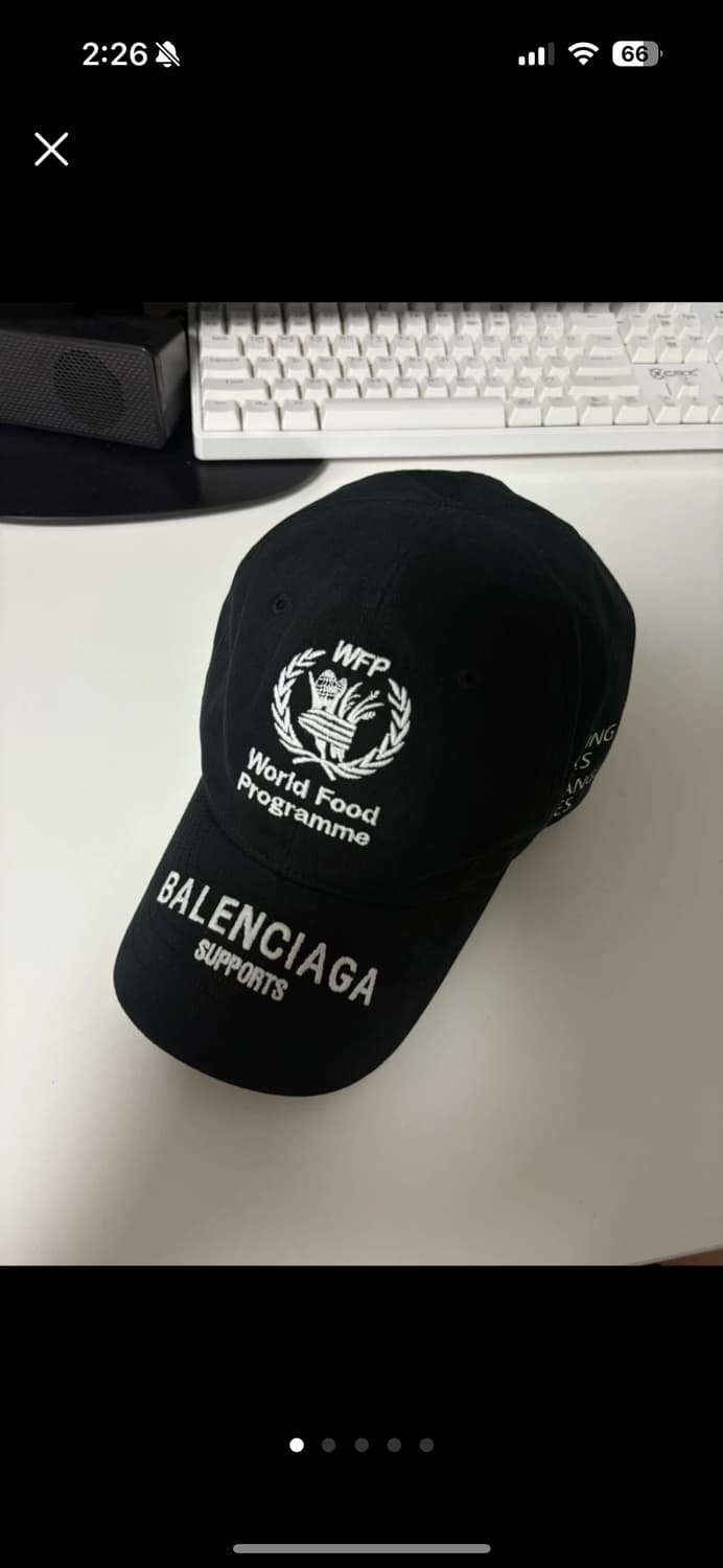 빈티지) 발렌시아가 WFP 블랙 볼캡 상품이미지1