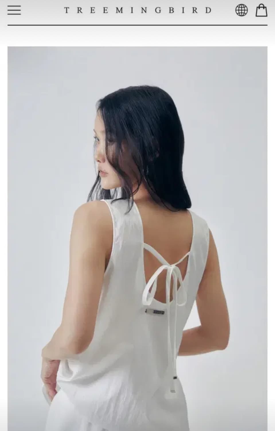 트리밍버드 asymmetric draped sleeveless top 상품이미지3