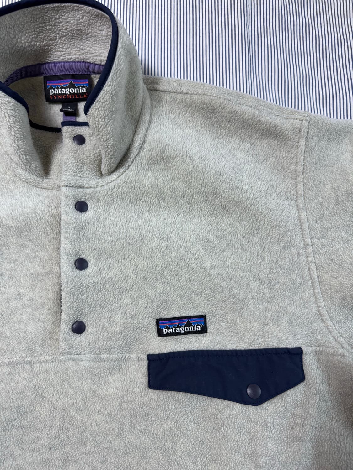 (SS급) 파타고니아 신칠라 헤비웨이트 스냅티 플리스 풀오버 오트밀 S 상품이미지5