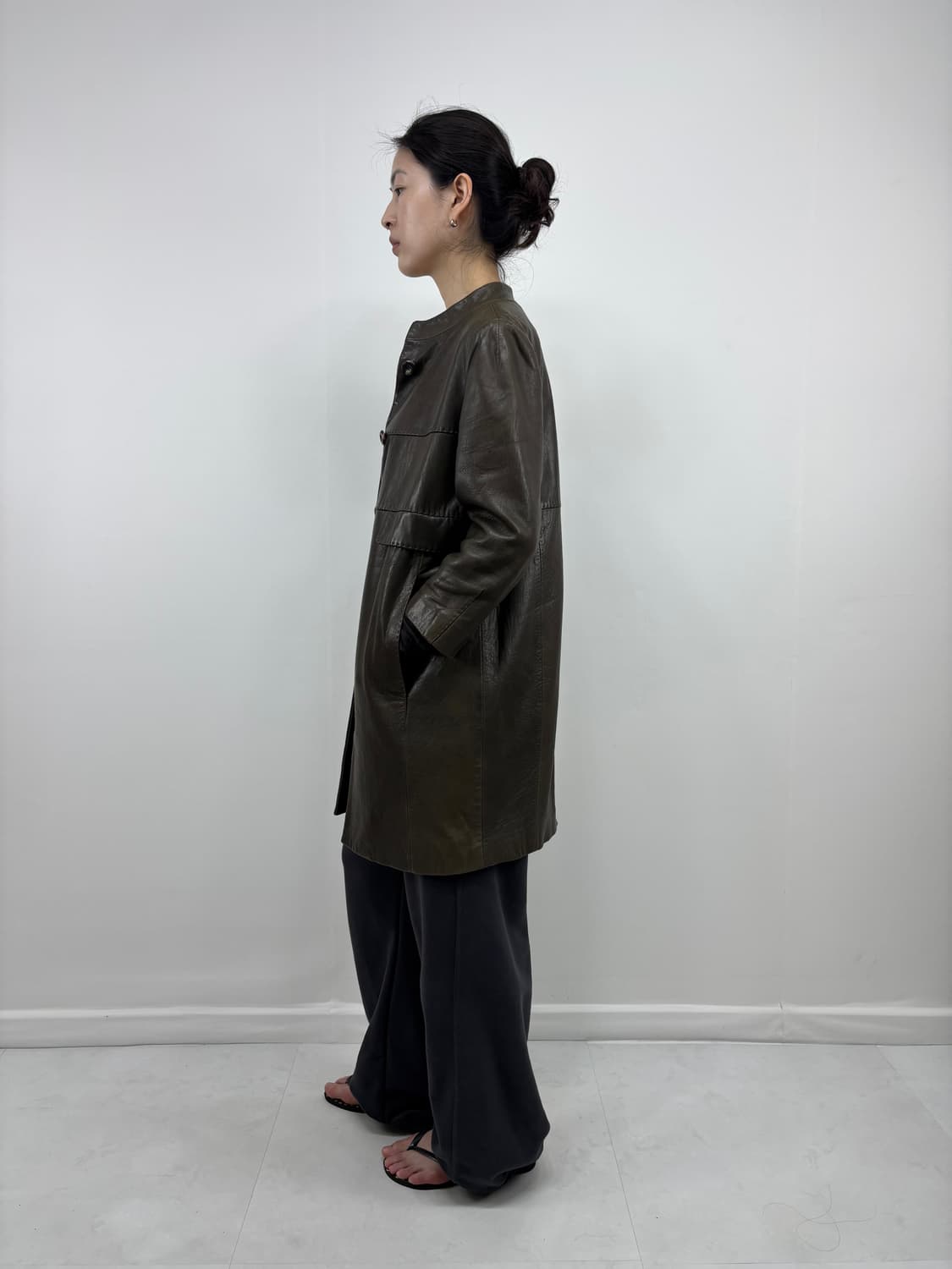 DEMIAN LAMBSKIN HALF COAT 상품이미지5