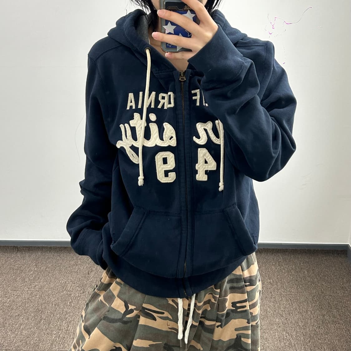 Who A U 후아유 캘리포니아 네이비 후드집업 상품이미지3