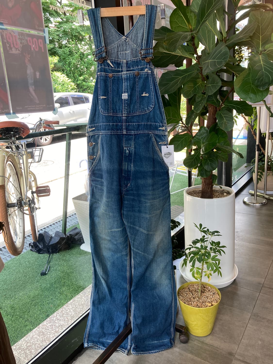 BIG JOHN 데님 카펜터 멜빵 팬츠 상품이미지1
