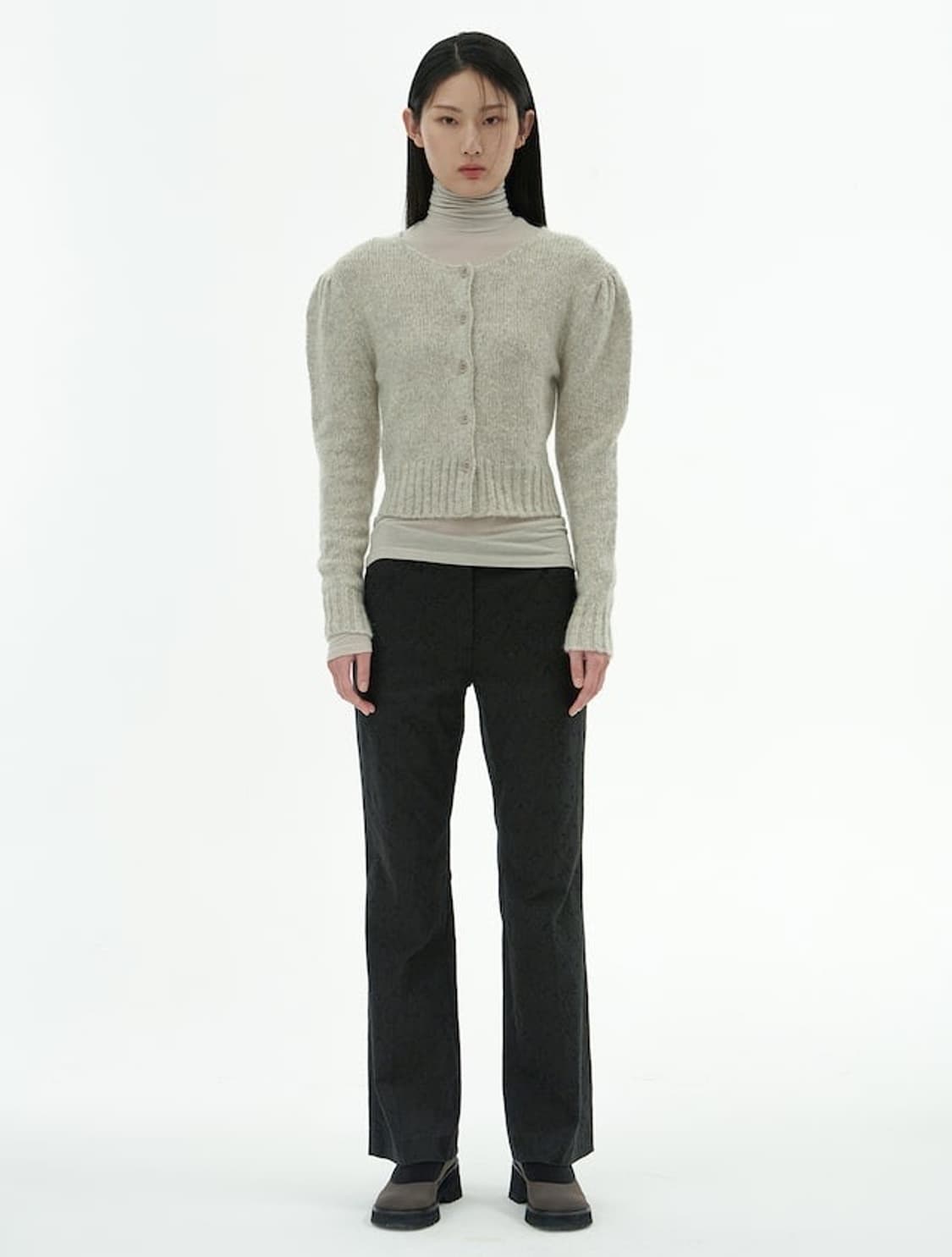 Amomento 아모멘토 시어링 크롭 가디건 상품이미지3