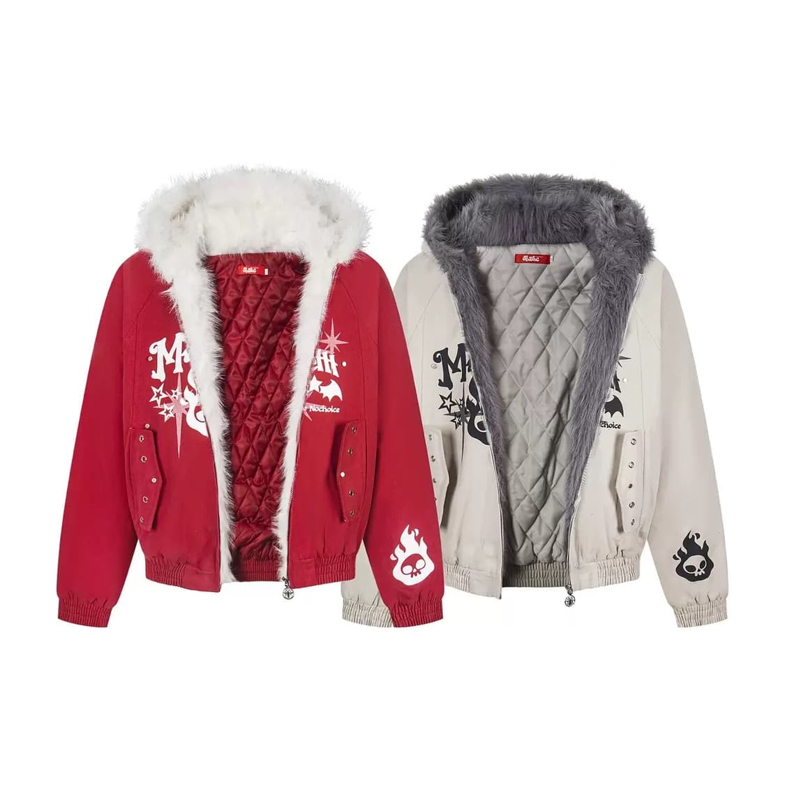 숏 기장 크롭 퍼 후드 자켓 상품이미지2