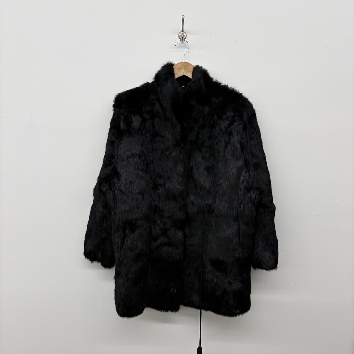 블랙 밍크 털 코트 여/L 상품이미지1